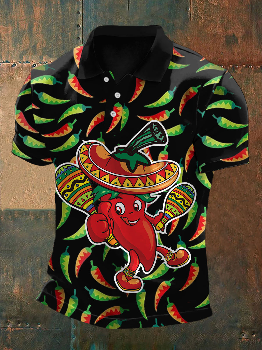 Men's Jalapeño Print Casual Top