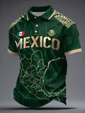 Men's Mexico Football Lover Printed Casual Tops
