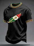 Men's Mexico Football Lover Art Printed T-shirt