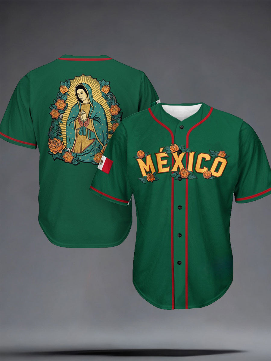 Men's Mexico Baseball Lover Printed Shirt