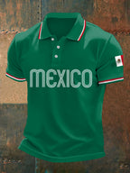 Men's Mexico Flag Print Casual Top