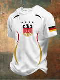 Men's Soccer Casual Printed Short-Sleeve T-Shirt
