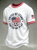 Men'S USA Football Lover Art Printed Polo Shirt