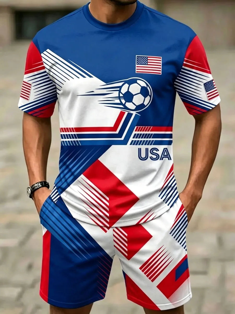Men'S American Football Fan Art Print Suit