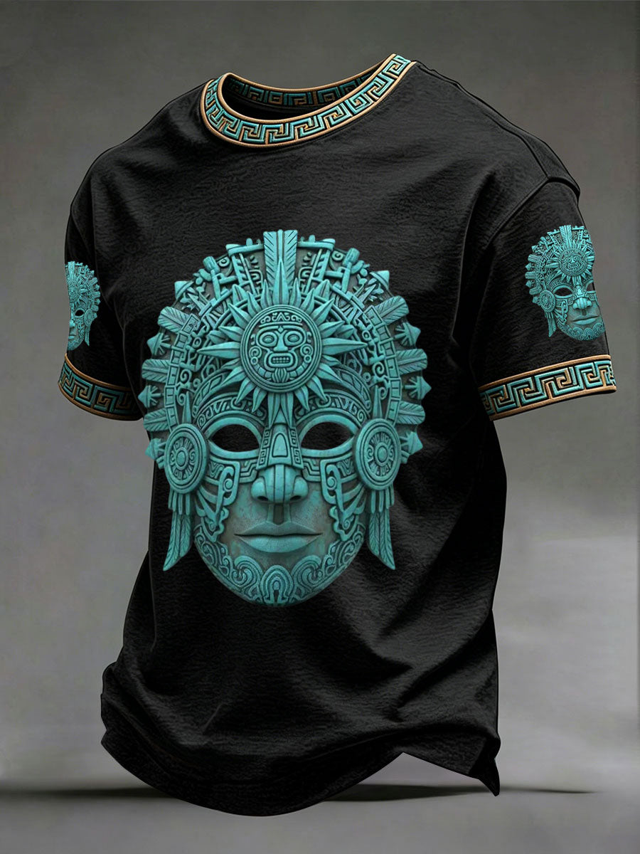 Men's Aztec Civilization Mask T-Shirts