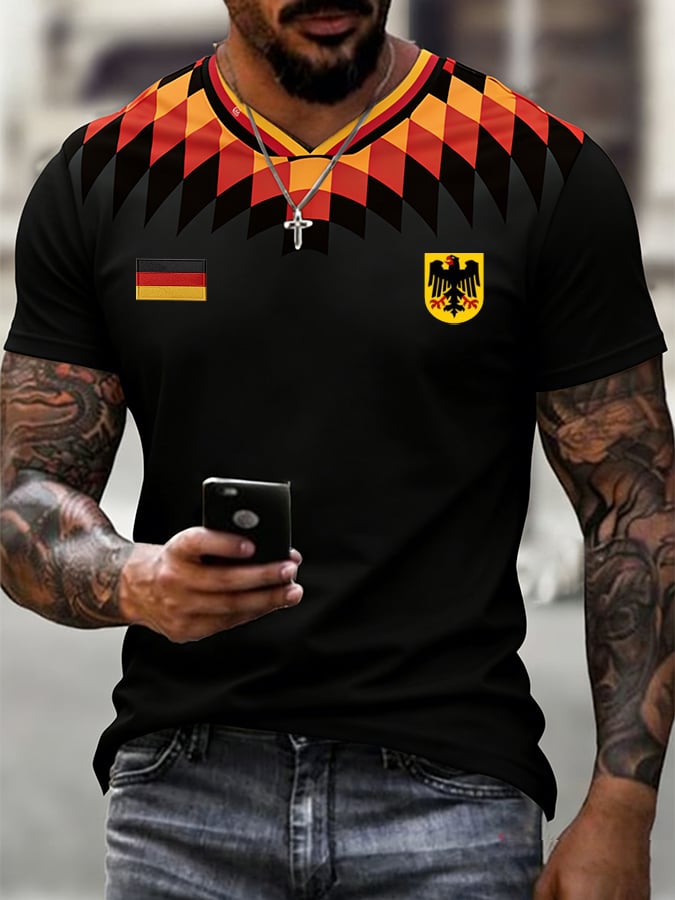 Men's Germany Soccer  Print T-Shirt