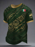 Men's Mexico Football Lover Printed T-shirt