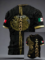 Men's Mexico Football Lover Printed T-shirt