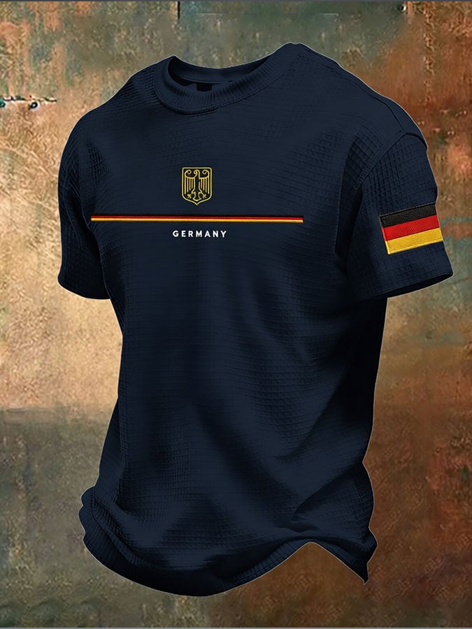 Men's Soccer Casual Printed Short-Sleeve T-Shirt