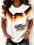 Women's Soccer Print Casual T-Shirt