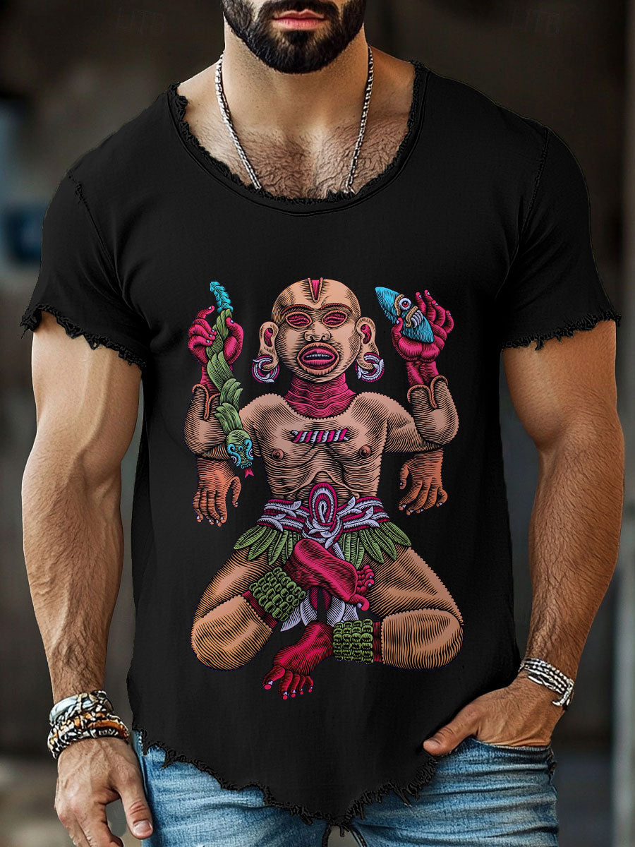 Men's Cihuateteo fringed T-shirts