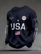Men's USA Flag Waffle Sweatshirts