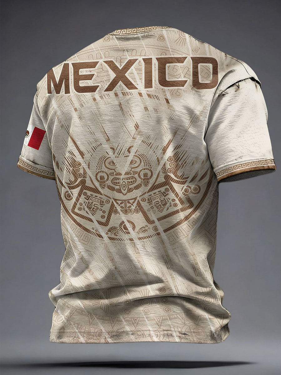 Men's Mexico Football Lover Printed T-shirt