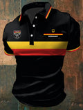 Men's Casual Germany Soccer Printed Polo Shirt