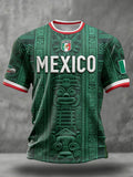 Men's Mexico Football Lover Printed T-shirt