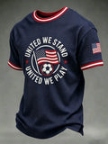 Men'S USA Football Lover Art Printed Polo Shirt