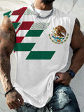 Men's Mexico Flag Print Casual Tank Top