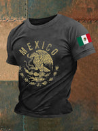 Men's Mexico Flag Print Casual Tee