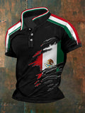 Men's Mexico Flag Print Casual Top