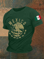 Men's Mexico Flag Print Casual Tee