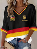 Women's Soccer Print Casual T-Shirt