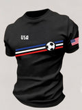Men's Soccer 2026 USA Flag  T-Shirt