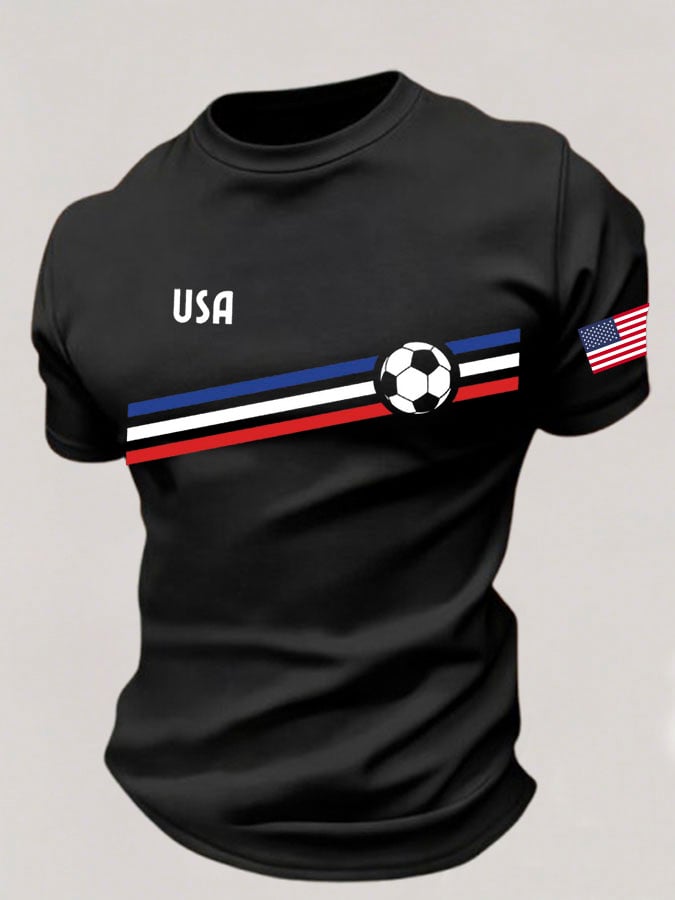Men's Soccer 2026 USA Flag  T-Shirt
