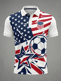 American Football Lover Print Men's Polo Shirt