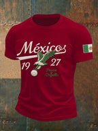 Men's Mexico Football Lover Printed T-shirt