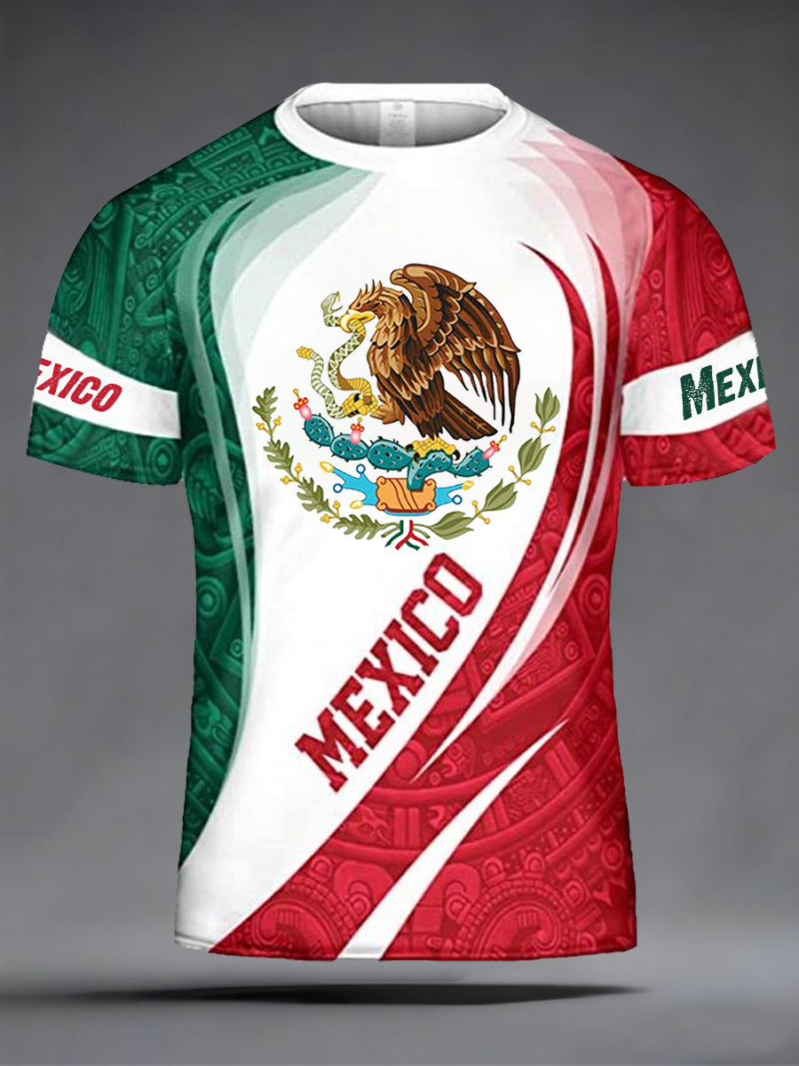 Men's Mexico Print Casual Tee
