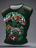 Men's Mexico Football Lover Printed Tank Tops