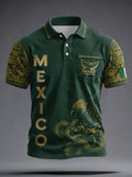 Men's Mexico Football Lover Printed Casual Tops