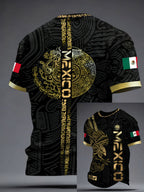 Men's Mexico Football Lover Printed T-shirt