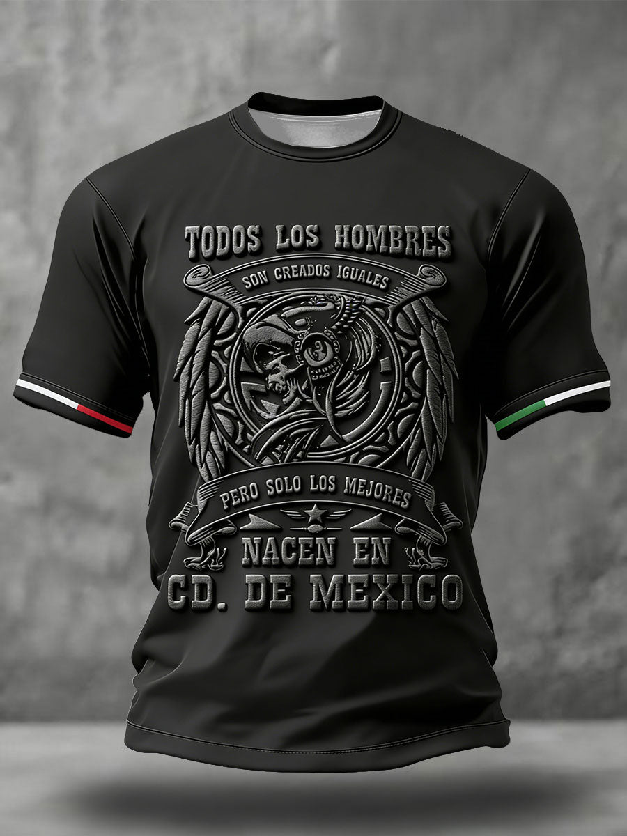 Men's Mexico Football Lover Printed T-shirt
