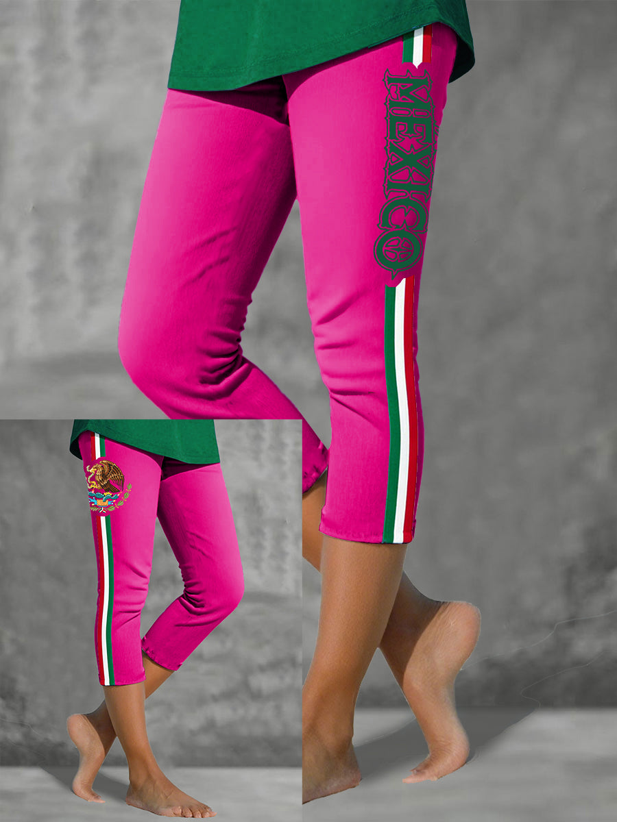 Women's Mexico Football Lover Printed Leggings