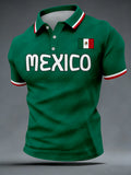 Men's Mexican Aztec Soccer Print Casual Polo