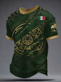 Men's Mexico Football Lover Printed T-shirt