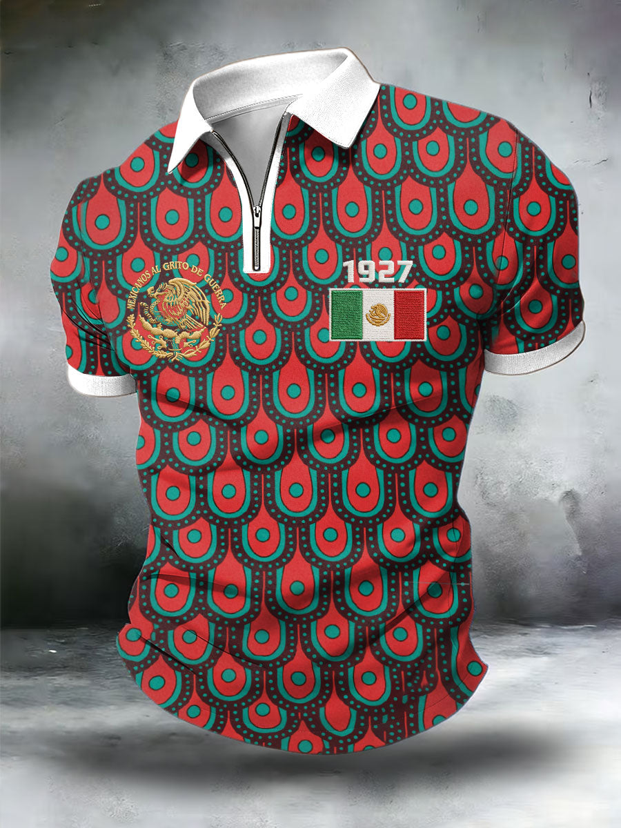 Men's Mexico Football Lover Printed Casual Tops