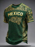 Men's Mexico Football Lover Printed T-Shirt