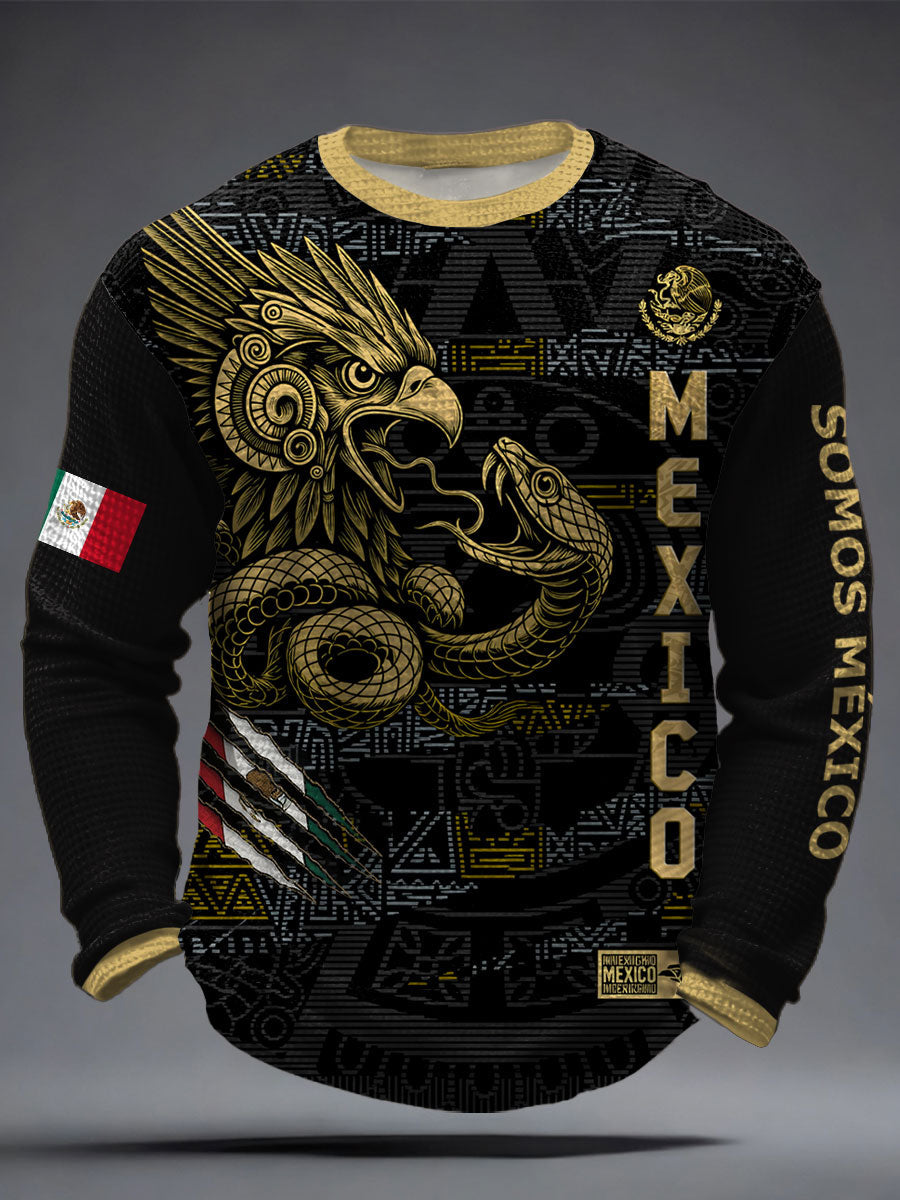 Men's Mexico Football Lover Printed Casual Tops