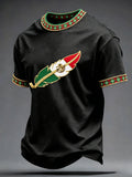 Men's Mexico Football Lover Art Printed T-shirt