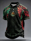 Men's Mexico Football Lover Art Printed Casual Tops